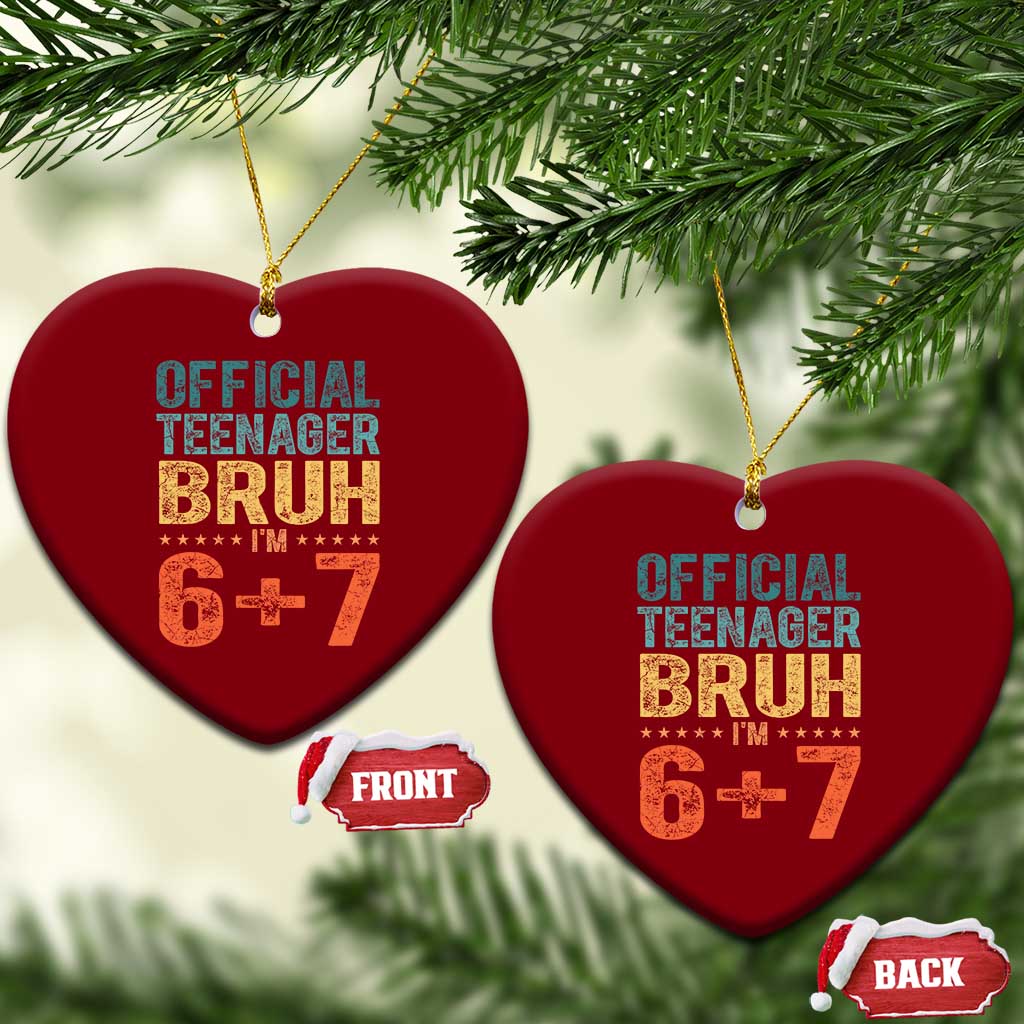 13th Birthday 67 Meme Ceramic Ornament Official Teenager Bruh I Am Six Seven Retro 13 Years Old