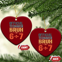 13th Birthday 67 Meme Ceramic Ornament Official Teenager Bruh I Am Six Seven Retro 13 Years Old
