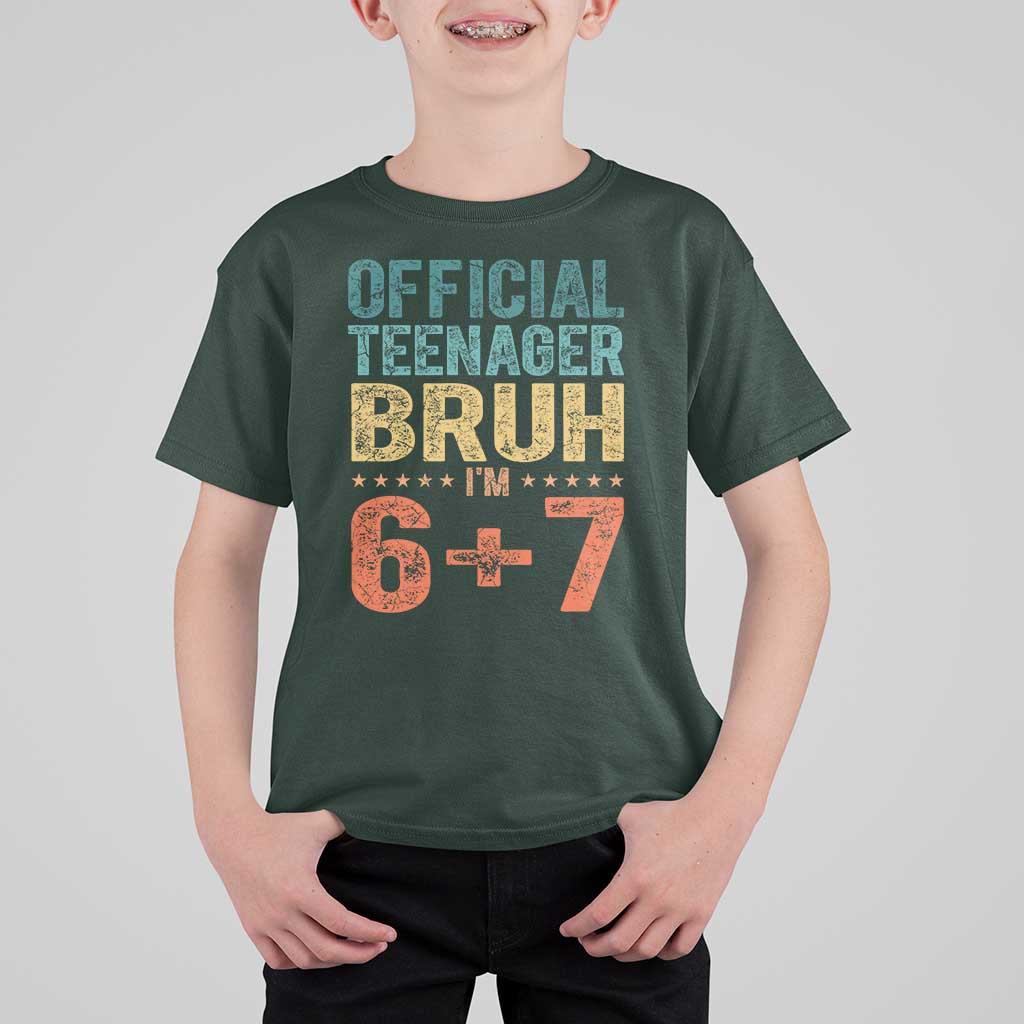 13th Birthday 67 Meme T Shirt For Kid Official Teenager Bruh I Am Six Seven Retro 13 Years Old