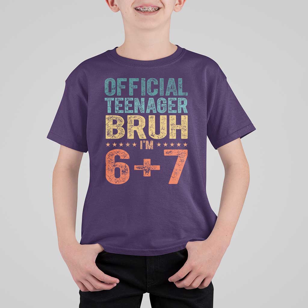 13th Birthday 67 Meme T Shirt For Kid Official Teenager Bruh I Am Six Seven Retro 13 Years Old