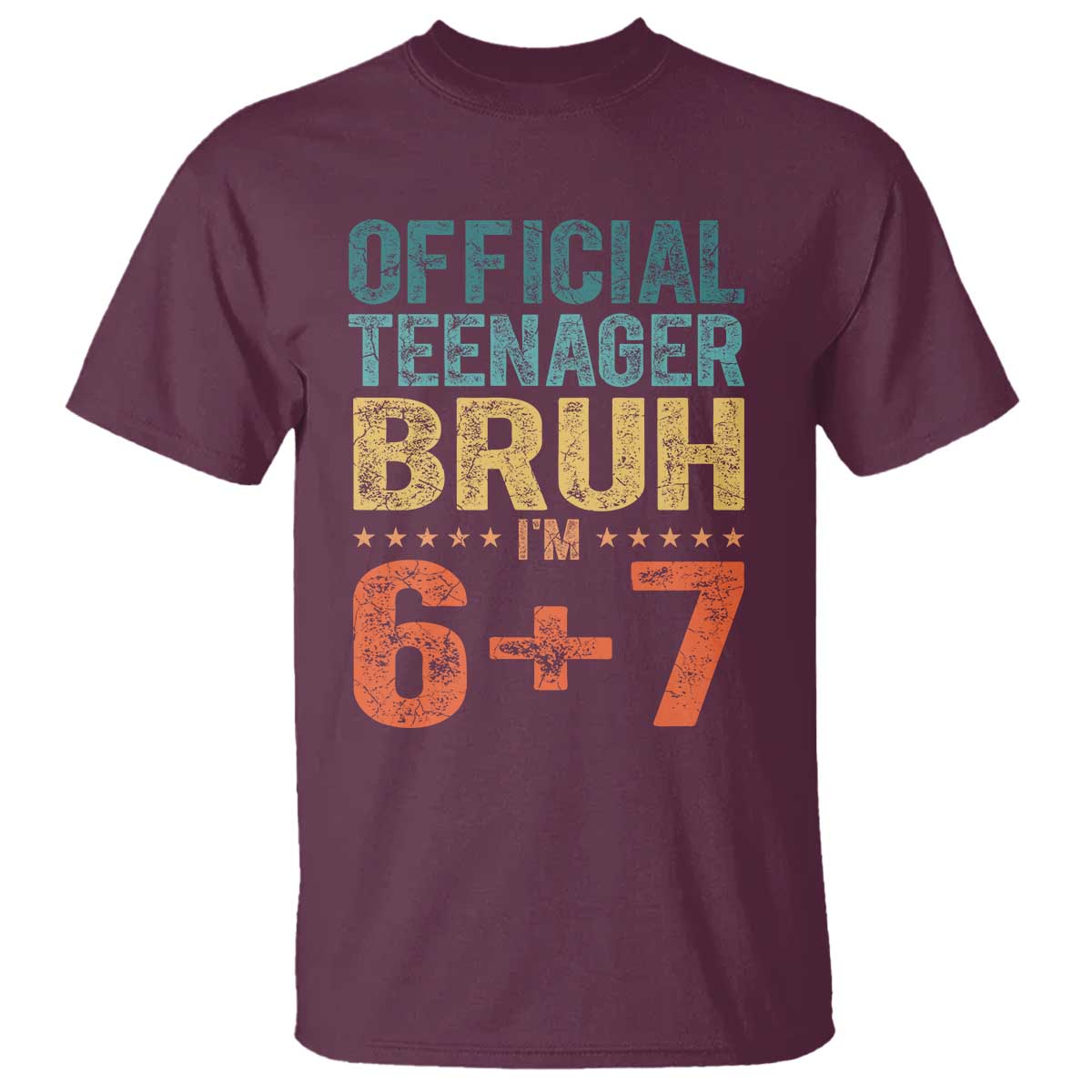 13th Birthday 67 Meme T Shirt Official Teenager Bruh I Am Six Seven Retro 13 Years Old
