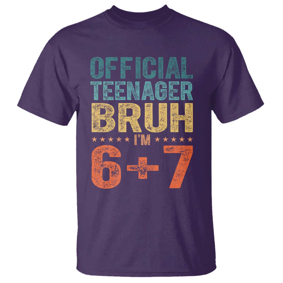 13th Birthday 67 Meme T Shirt Official Teenager Bruh I Am Six Seven Retro 13 Years Old