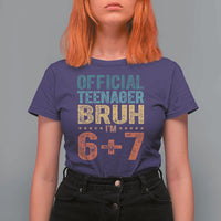 13th Birthday 67 Meme T Shirt For Women Official Teenager Bruh I Am Six Seven Retro 13 Years Old