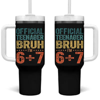 13th Birthday 67 Meme Tumbler With Handle Official Teenager Bruh I Am Six Seven Retro 13 Years Old