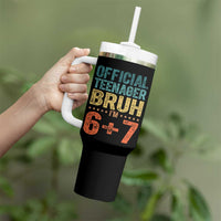13th Birthday 67 Meme Tumbler With Handle Official Teenager Bruh I Am Six Seven Retro 13 Years Old