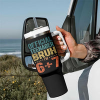 13th Birthday 67 Meme Tumbler With Handle Official Teenager Bruh I Am Six Seven Retro 13 Years Old