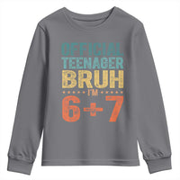 13th Birthday 67 Meme Youth Sweatshirt Official Teenager Bruh I Am Six Seven Retro 13 Years Old