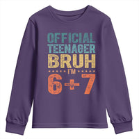 13th Birthday 67 Meme Youth Sweatshirt Official Teenager Bruh I Am Six Seven Retro 13 Years Old