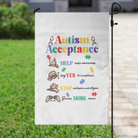 Autism Awareness Acceptance Hand Sign Language SPED Teacher Garden Flag