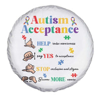 Autism Awareness Acceptance Hand Sign Language SPED Teacher Spare Tire Cover