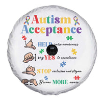 Autism Awareness Acceptance Hand Sign Language SPED Teacher Spare Tire Cover