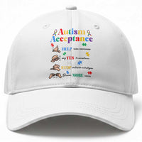 Autism Awareness Acceptance Hand Sign Language SPED Teacher Baseball Cap