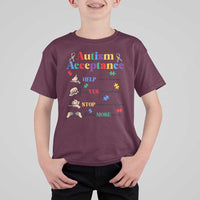 Autism Awareness Acceptance Hand Sign Language SPED Teacher T Shirt For Kid