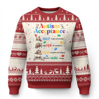 Autism Awareness Acceptance Hand Sign Language SPED Teacher Ugly Christmas Sweater