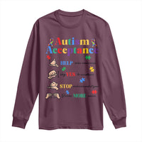 Autism Awareness Acceptance Hand Sign Language SPED Teacher Long Sleeve Shirt