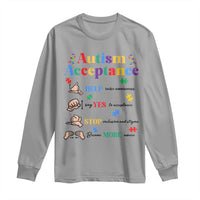Autism Awareness Acceptance Hand Sign Language SPED Teacher Long Sleeve Shirt