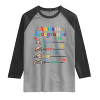 Autism Awareness Acceptance Hand Sign Language SPED Teacher Raglan Shirt