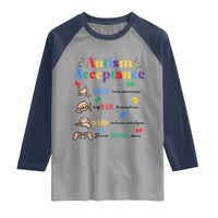 Autism Awareness Acceptance Hand Sign Language SPED Teacher Raglan Shirt
