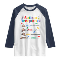Autism Awareness Acceptance Hand Sign Language SPED Teacher Raglan Shirt