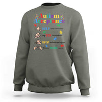 Autism Awareness Acceptance Hand Sign Language SPED Teacher Sweatshirt