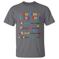 Autism Awareness Acceptance Hand Sign Language SPED Teacher T Shirt