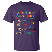 Autism Awareness Acceptance Hand Sign Language SPED Teacher T Shirt