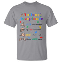Autism Awareness Acceptance Hand Sign Language SPED Teacher T Shirt