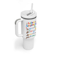 Autism Awareness Acceptance Hand Sign Language SPED Teacher Tumbler With Handle