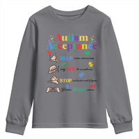 Autism Awareness Acceptance Hand Sign Language SPED Teacher Youth Sweatshirt