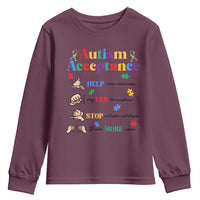 Autism Awareness Acceptance Hand Sign Language SPED Teacher Youth Sweatshirt