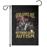 God Gives His Most Powerful Soldiers Autism Garden Flag Funny Hard Skeleton Meme
