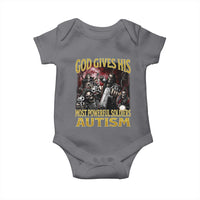 God Gives His Most Powerful Soldiers Autism Baby Onesie Funny Hard Skeleton Meme