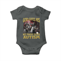God Gives His Most Powerful Soldiers Autism Baby Onesie Funny Hard Skeleton Meme