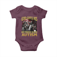 God Gives His Most Powerful Soldiers Autism Baby Onesie Funny Hard Skeleton Meme