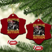 God Gives His Most Powerful Soldiers Autism Ceramic Ornament Funny Hard Skeleton Meme