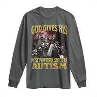 God Gives His Most Powerful Soldiers Autism Long Sleeve Shirt Funny Hard Skeleton Meme