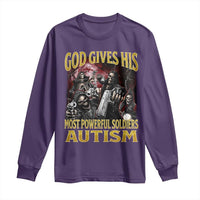 God Gives His Most Powerful Soldiers Autism Long Sleeve Shirt Funny Hard Skeleton Meme