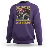 God Gives His Most Powerful Soldiers Autism Sweatshirt Funny Hard Skeleton Meme