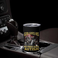 God Gives His Most Powerful Soldiers Autism Tumbler Cup Funny Hard Skeleton Meme