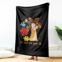 Autism Awareness Jesus Throw Blanket Oh How He Loves Us Christian Bible Verse