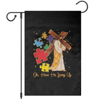 Autism Awareness Jesus Garden Flag Oh How He Loves Us Christian Bible Verse