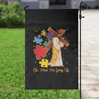 Autism Awareness Jesus Garden Flag Oh How He Loves Us Christian Bible Verse