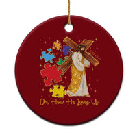 Autism Awareness Jesus Ceramic Ornament Oh How He Loves Us Christian Bible Verse