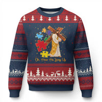Autism Awareness Jesus Ugly Christmas Sweater Oh How He Loves Us Christian Bible Verse