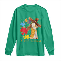Autism Awareness Jesus Long Sleeve Shirt Oh How He Loves Us Christian Bible Verse