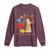 Autism Awareness Jesus Long Sleeve Shirt Oh How He Loves Us Christian Bible Verse