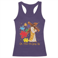 Autism Awareness Jesus Racerback Tank Top Oh How He Loves Us Christian Bible Verse