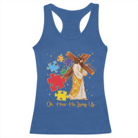 Autism Awareness Jesus Racerback Tank Top Oh How He Loves Us Christian Bible Verse
