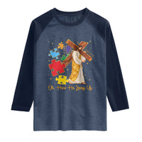 Autism Awareness Jesus Raglan Shirt Oh How He Loves Us Christian Bible Verse