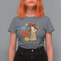 Autism Awareness Jesus T Shirt For Women Oh How He Loves Us Christian Bible Verse